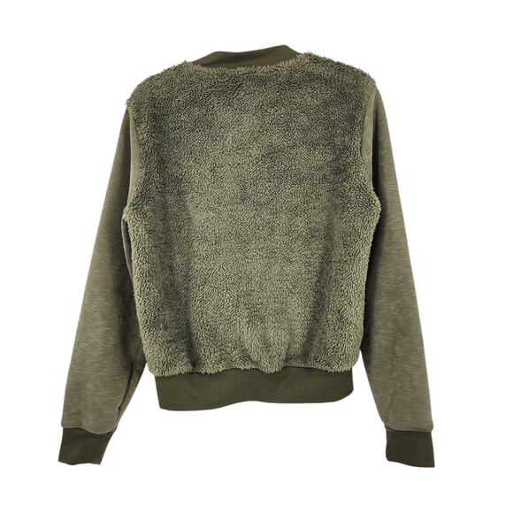 Toad & Co Allie Fleece Snap Front and Zipper Closure Jacket Olive Size Medium - Picture 4 of 4
